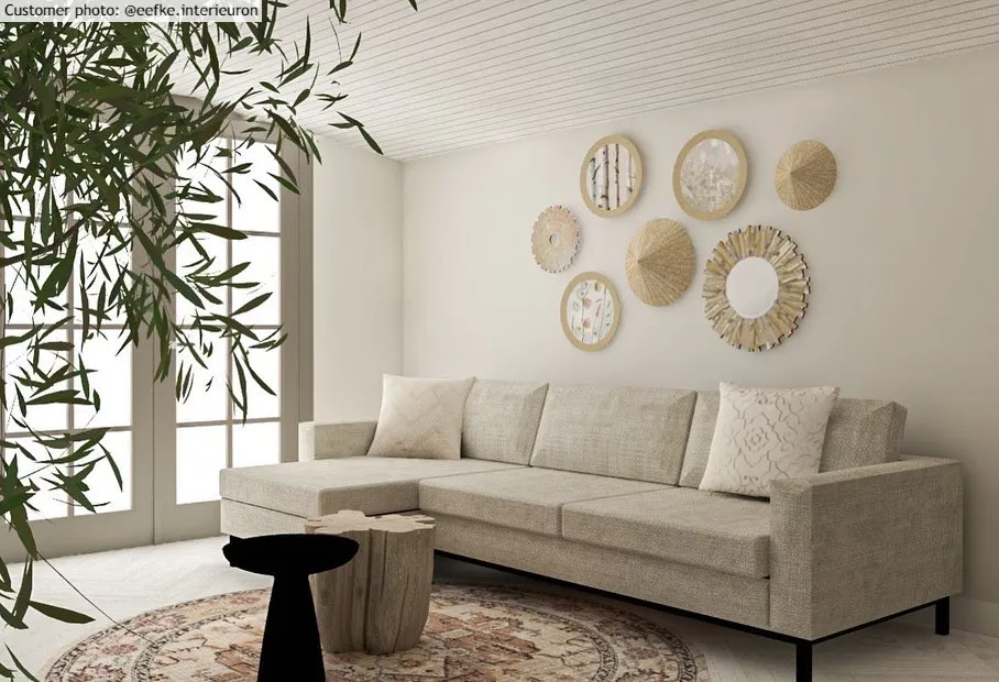 Rund matta - Siliana (beige)