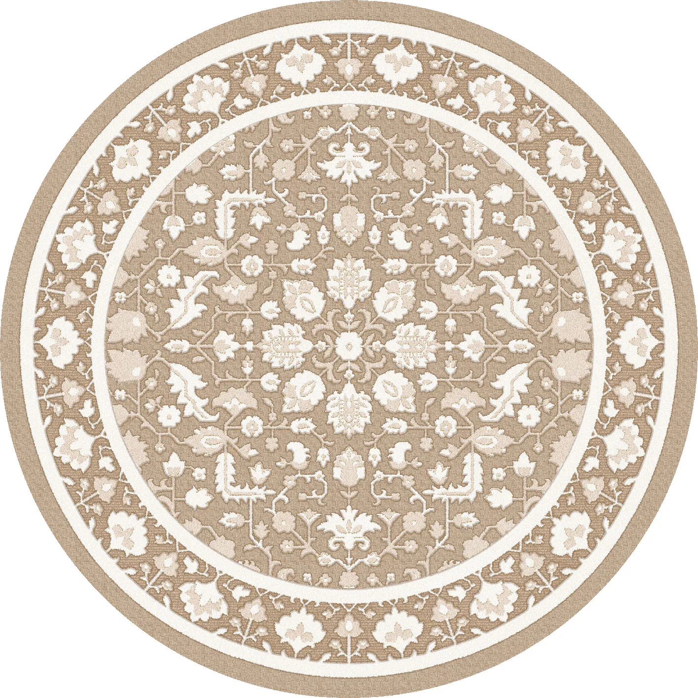 Rund matta - Ember (beige/offwhite)