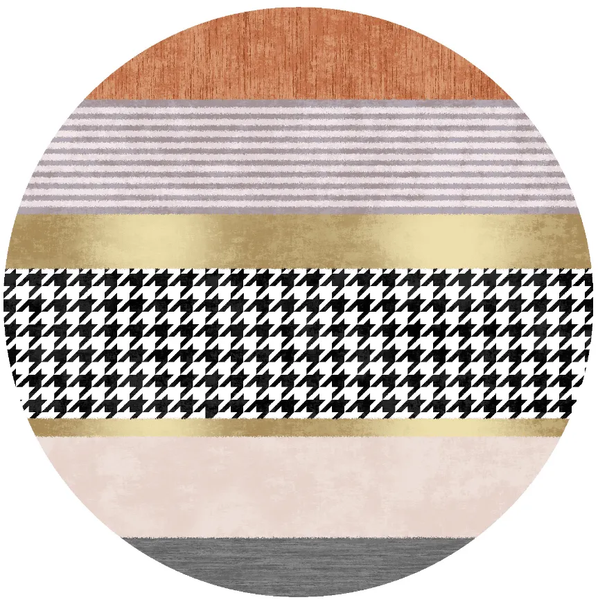 Rund matta - Esme (orange/multi)
