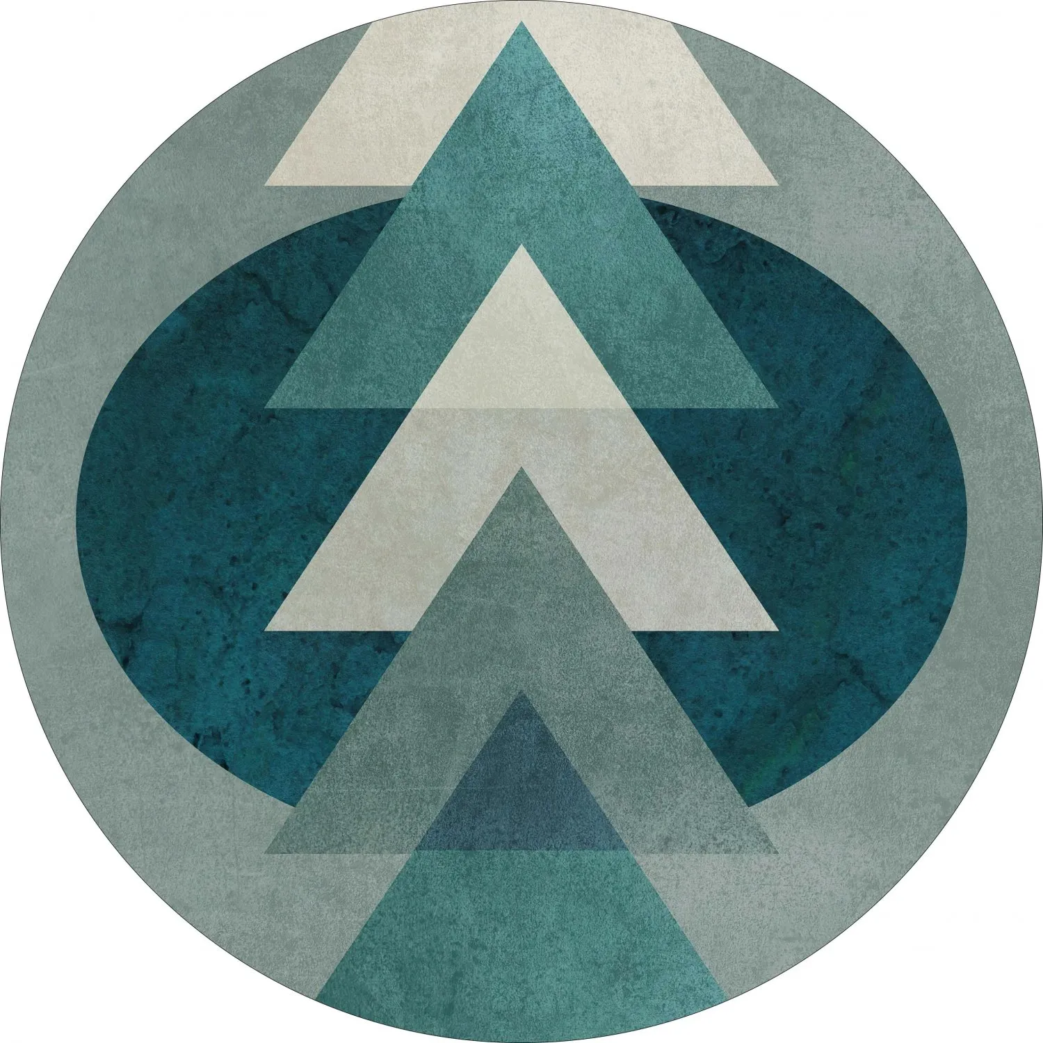 Rund matta - Amares (multi)