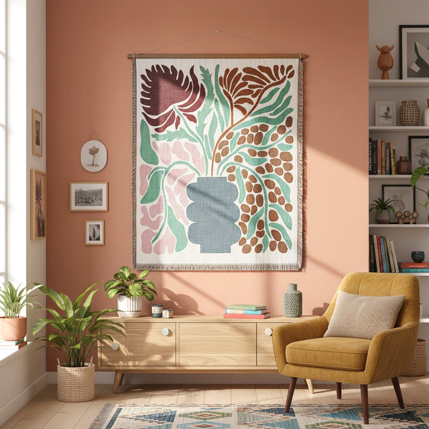Filtar - Bloom Tapestry Blanket (multi) (Storlek: 130 x 160 cm)