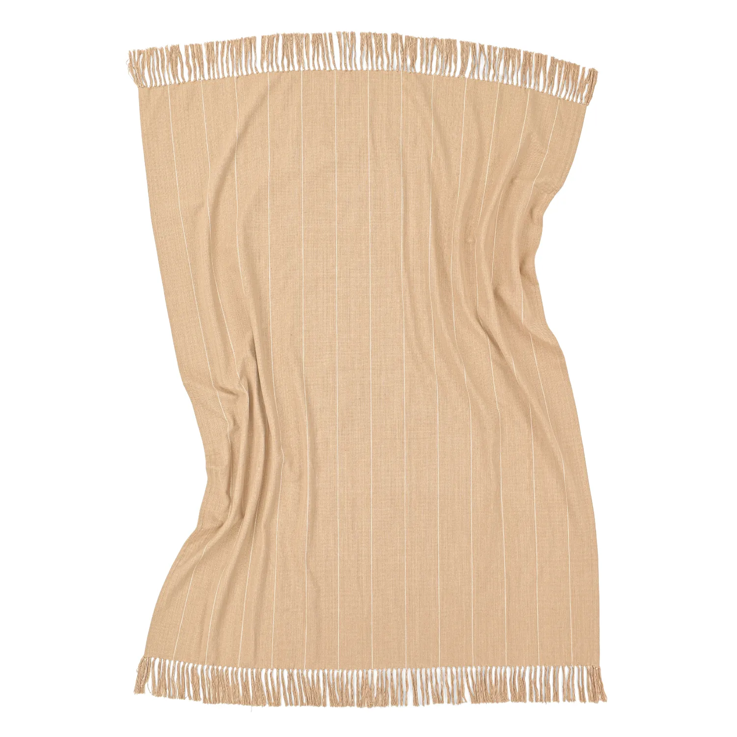 Filtar - Bomullspläd - Martina Stripe (beige/vit)