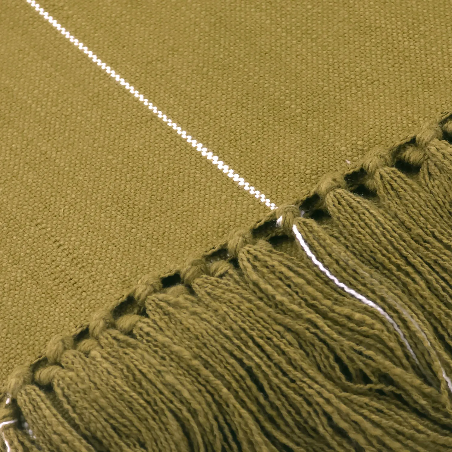 Filtar - Bomullspläd - Martina Stripe (grön/vit)