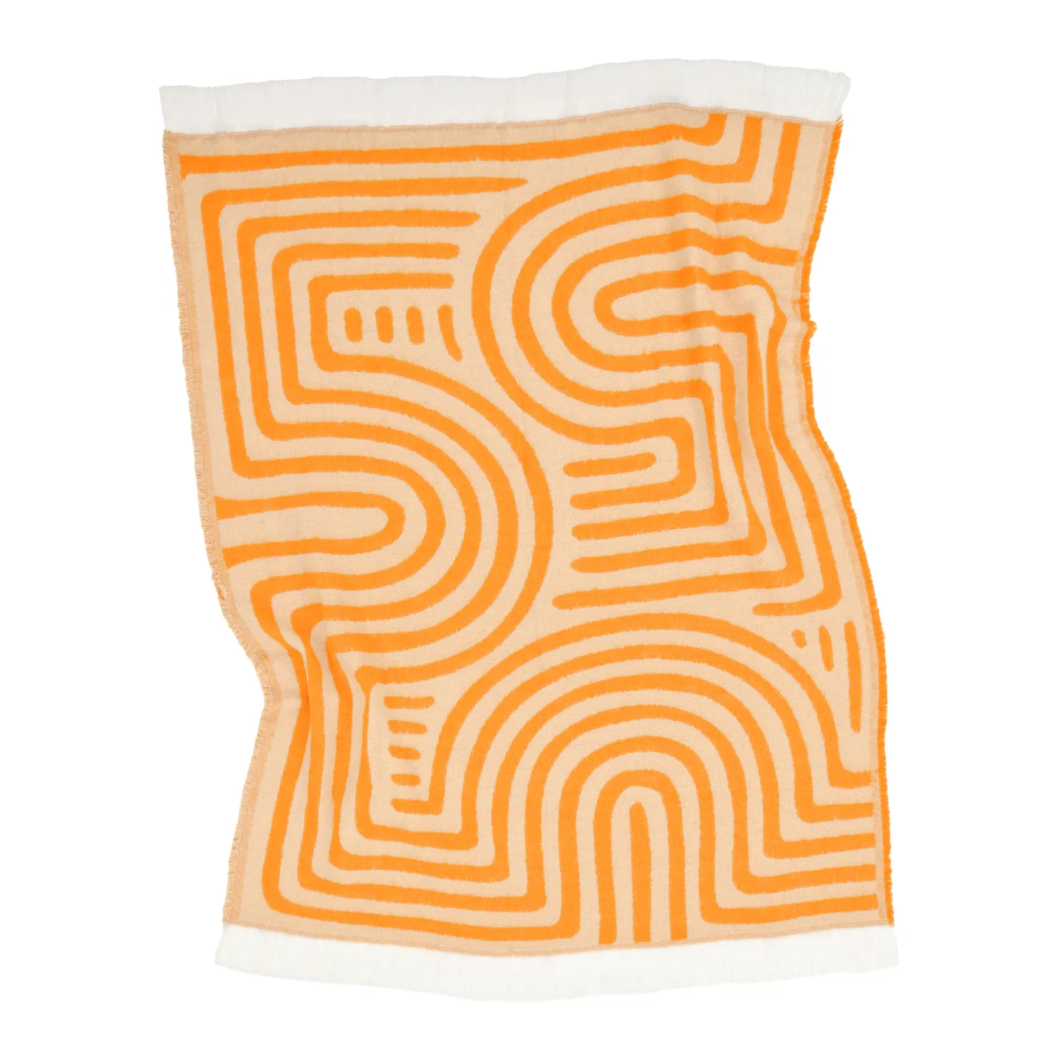 Filtar - Pläd i ullmix - Melody (beige/orange)