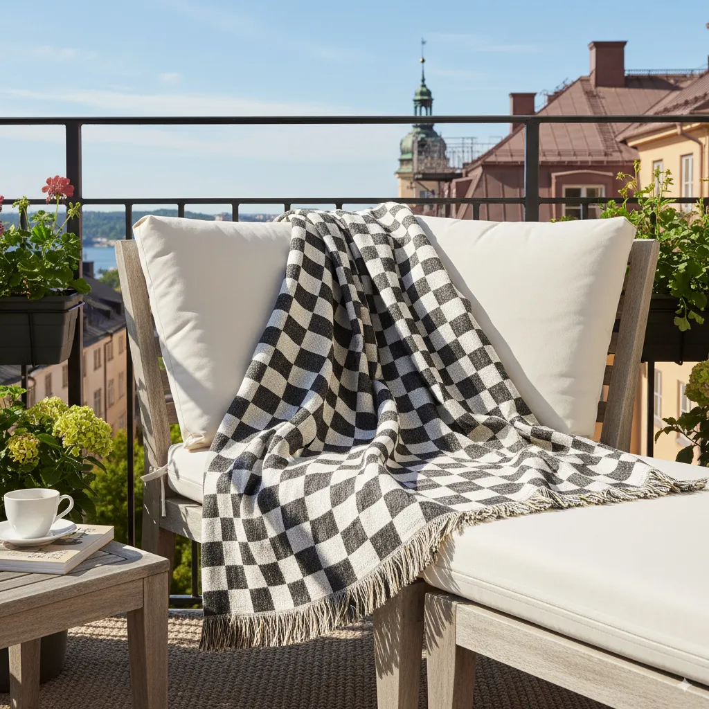 Filtar - Wallace Tapestry Blanket (svart/vit)