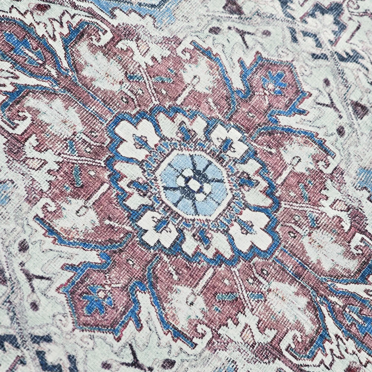 Flatvävd matta - Birjand (blå)