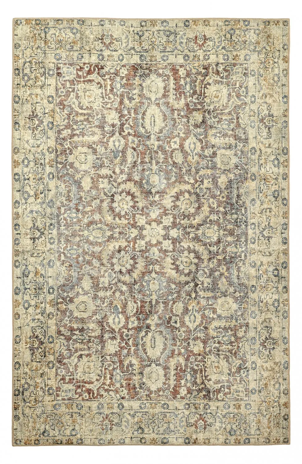 Flatvävd matta - Delvar (beige)