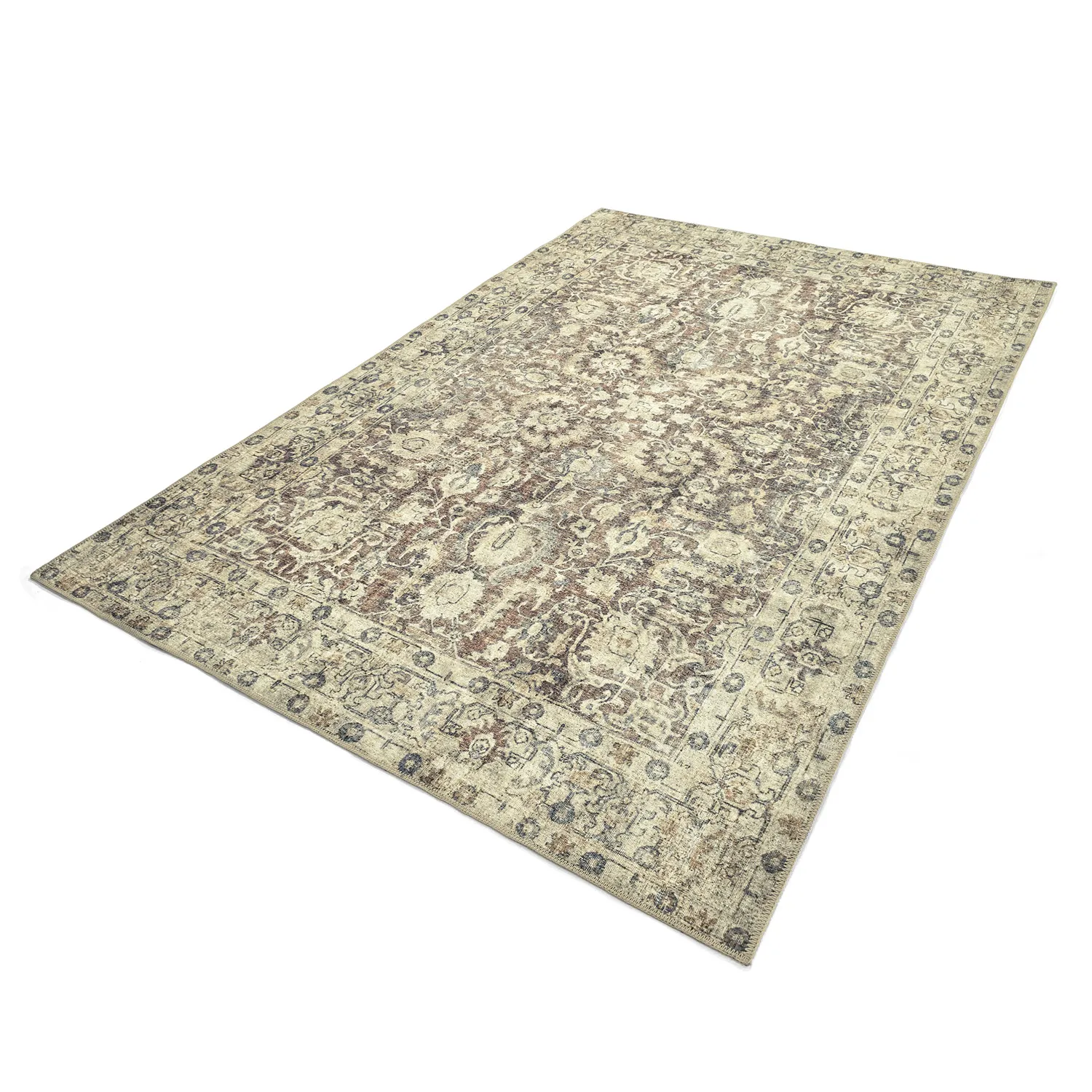 Flatvävd matta - Delvar (beige)