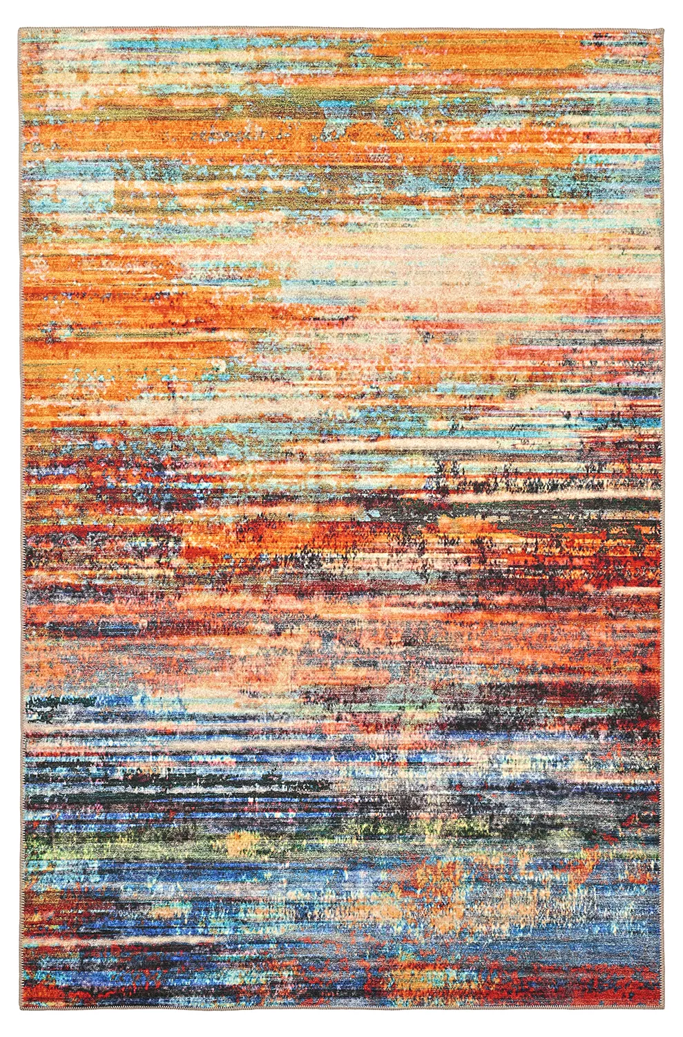 Flatvävd matta - Kazea (orange/multi)