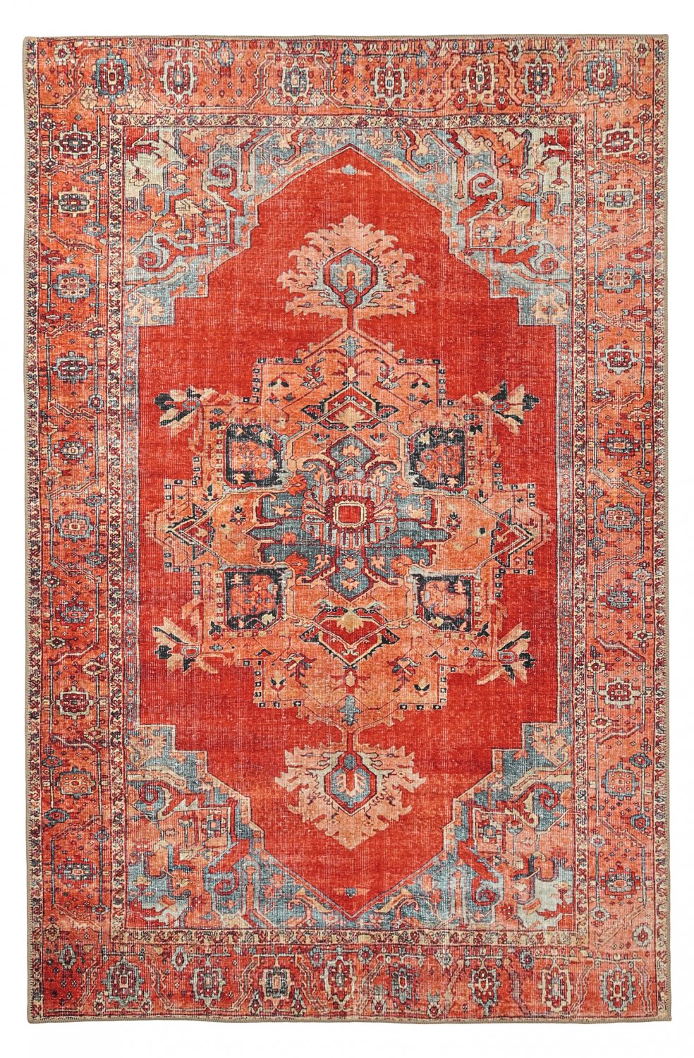 Flatvävd matta - Madevan (röd) (Storlek: 190 x 280 cm)