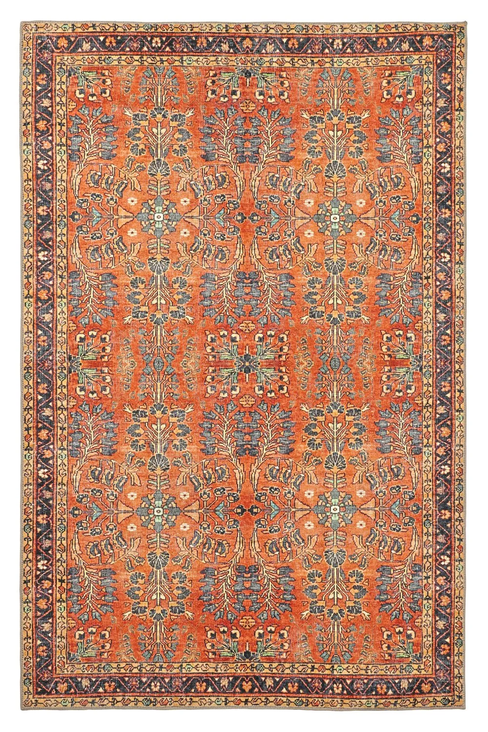Flatvävd matta - Yasirah (orange)