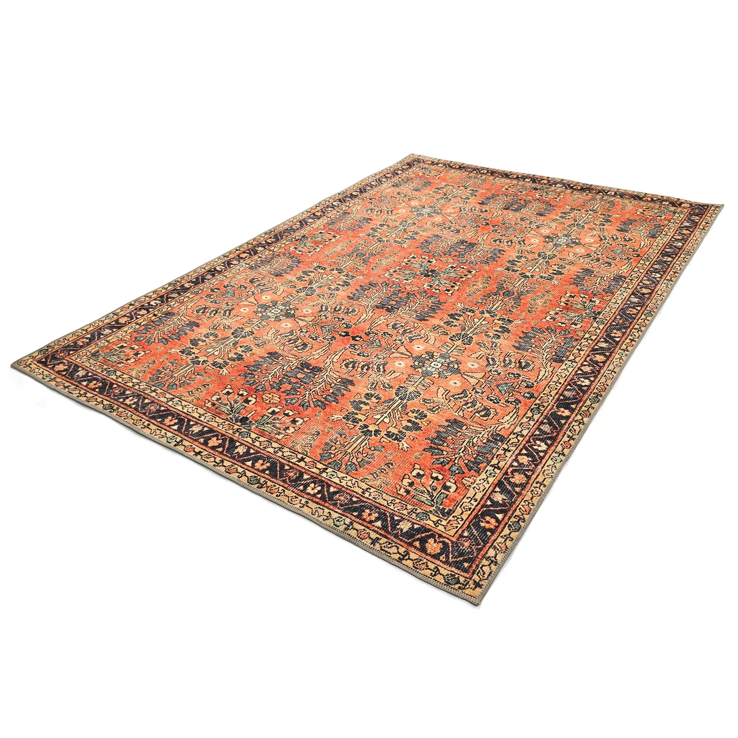 Flatvävd matta - Yasirah (orange)