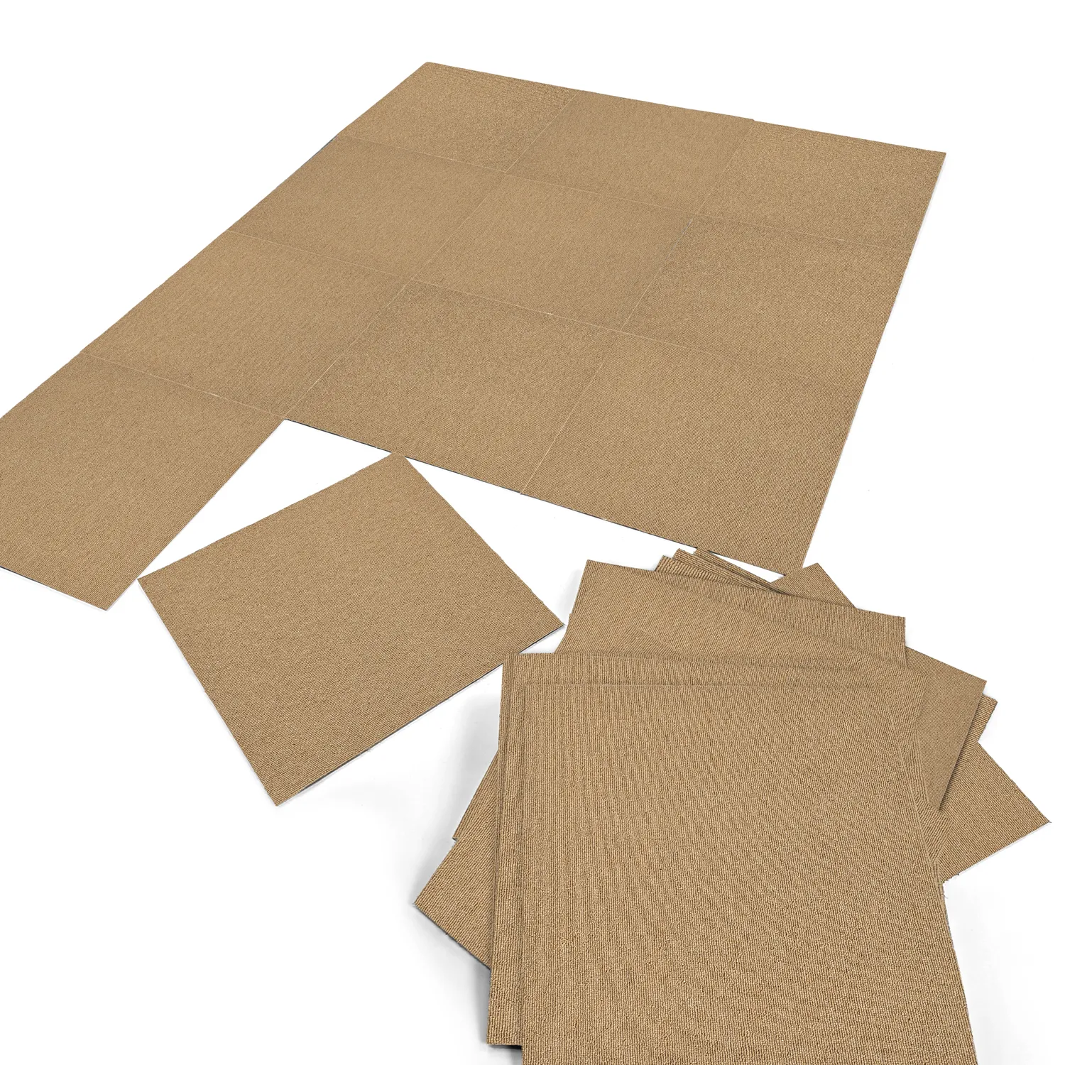 Heltäckningsmatta - Almeria Textilplattor 24-pack (beige)