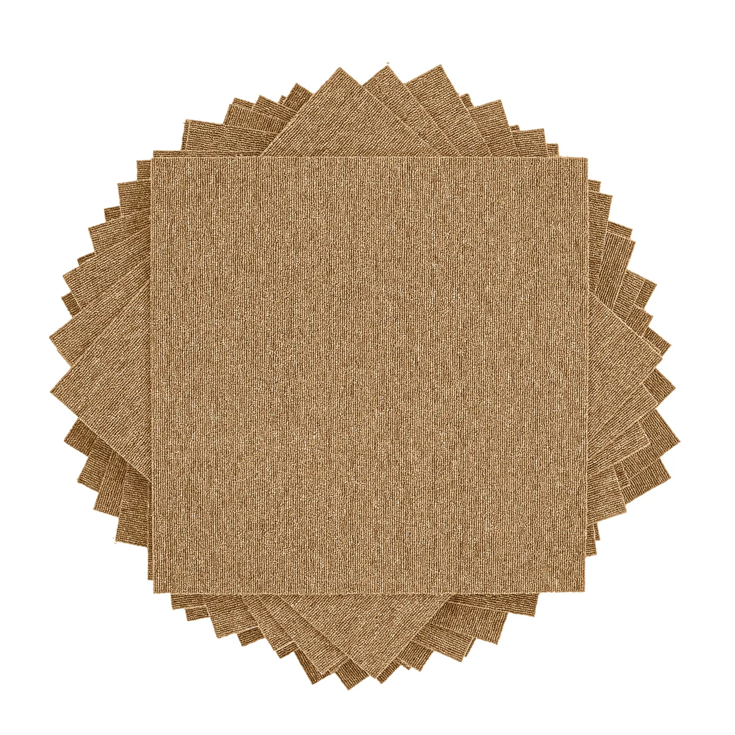 Heltäckningsmatta - Almeria Textilplattor 24-pack (beige)