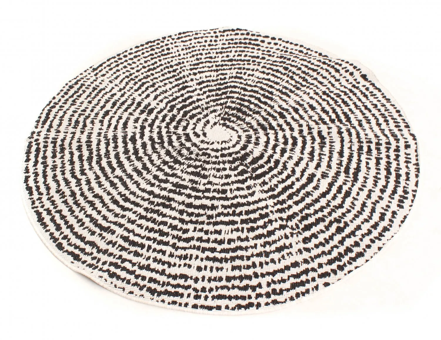 Rund matta - Brussels Swirl (svart)