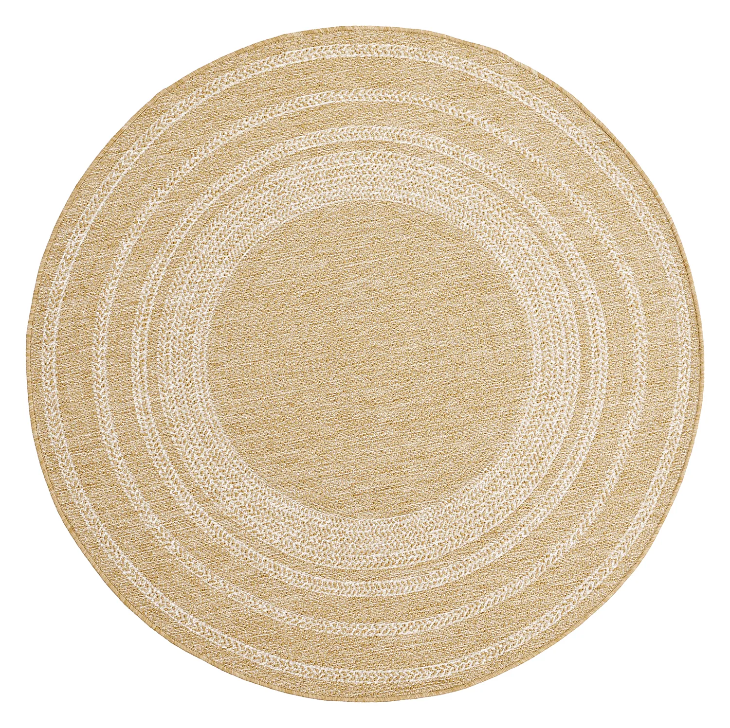 Rund matta - Indoor/Outdoor Angus (natur)