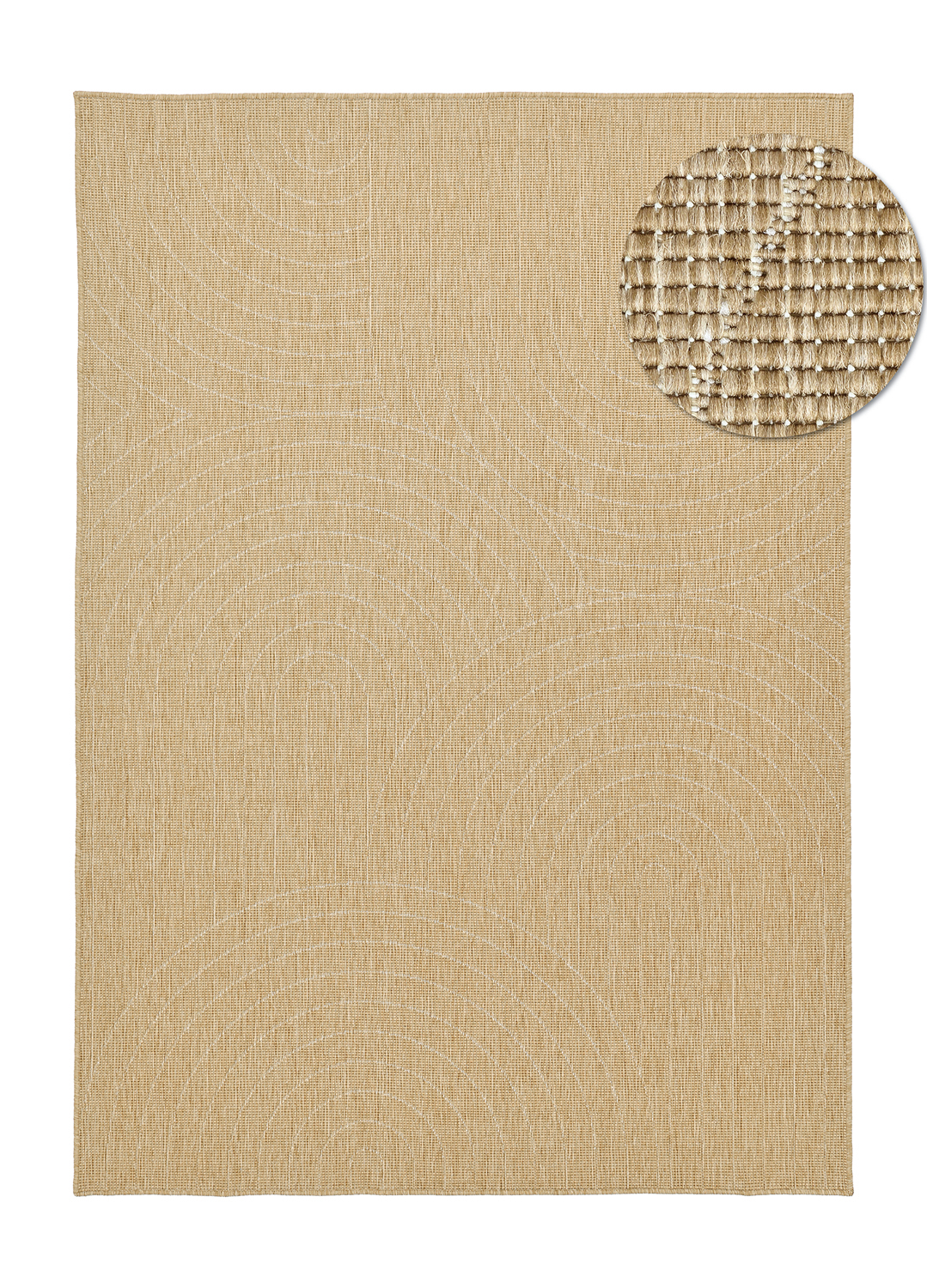 Inomhus- utomhusmatta - Hayden (natur) (Storlek: 200 x 290 cm)