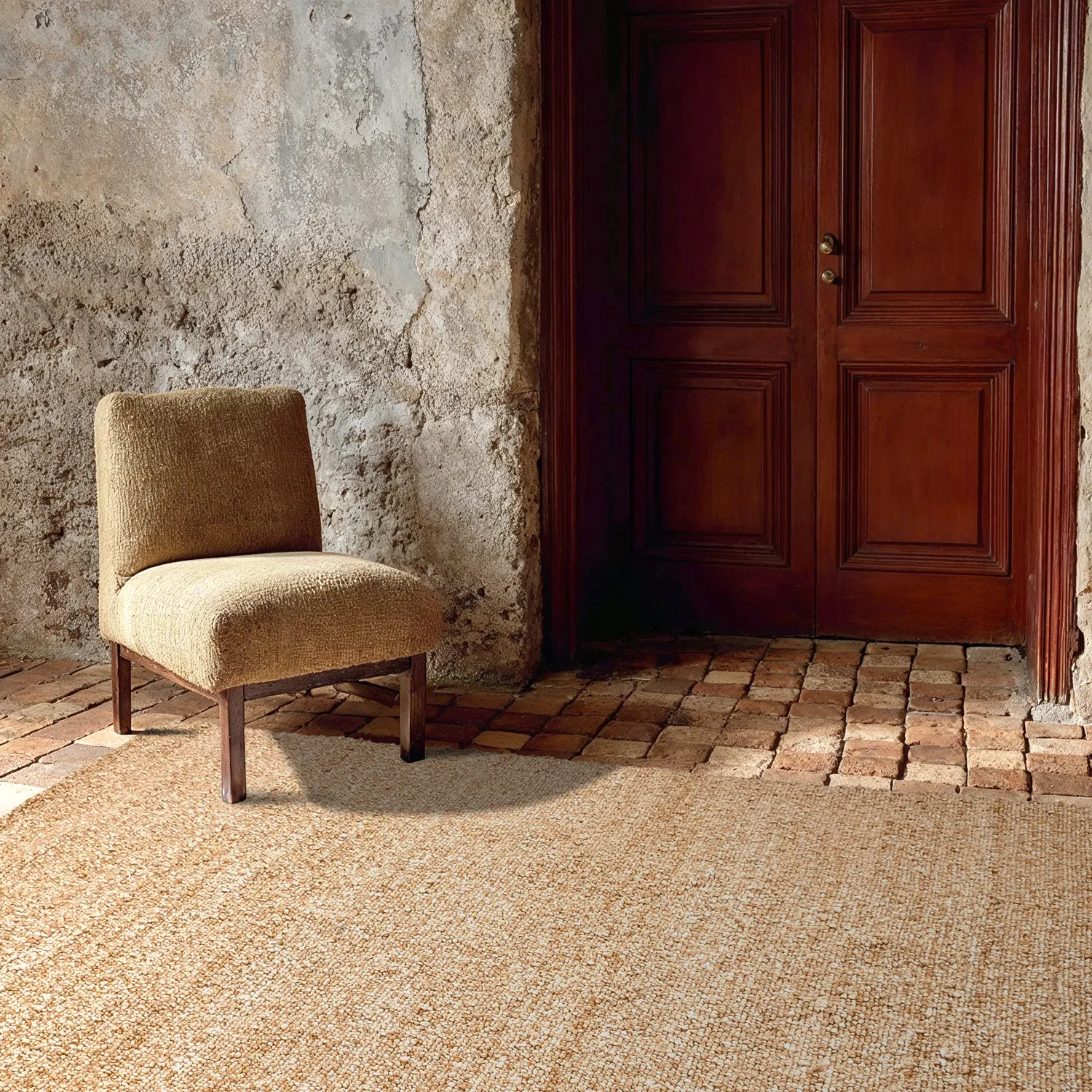 Inomhus/utomhusmatta - Milford Wool Look (beige)