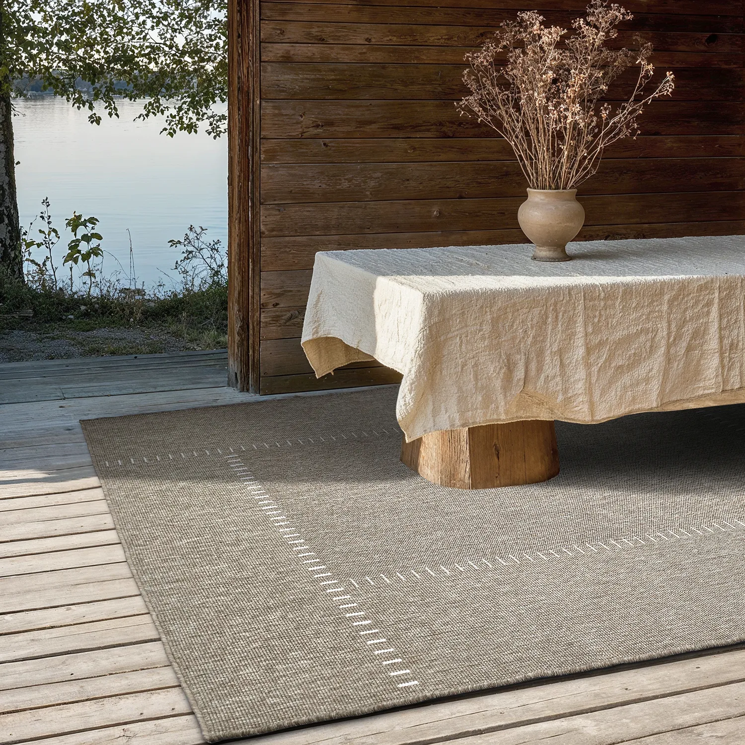 Inomhus- utomhusmatta - Rhea (beige)