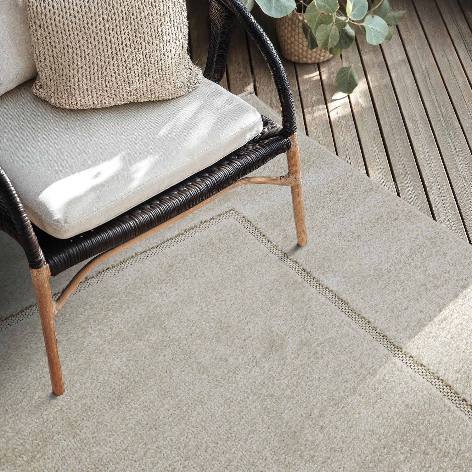 Shaggy Indoor/Outdoor - Syracuse (cream) (Storlek: 160 x 230 cm)