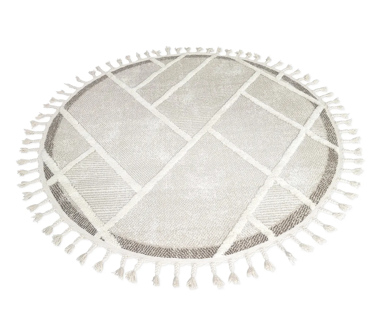 Rund matta - Boston (beige)
