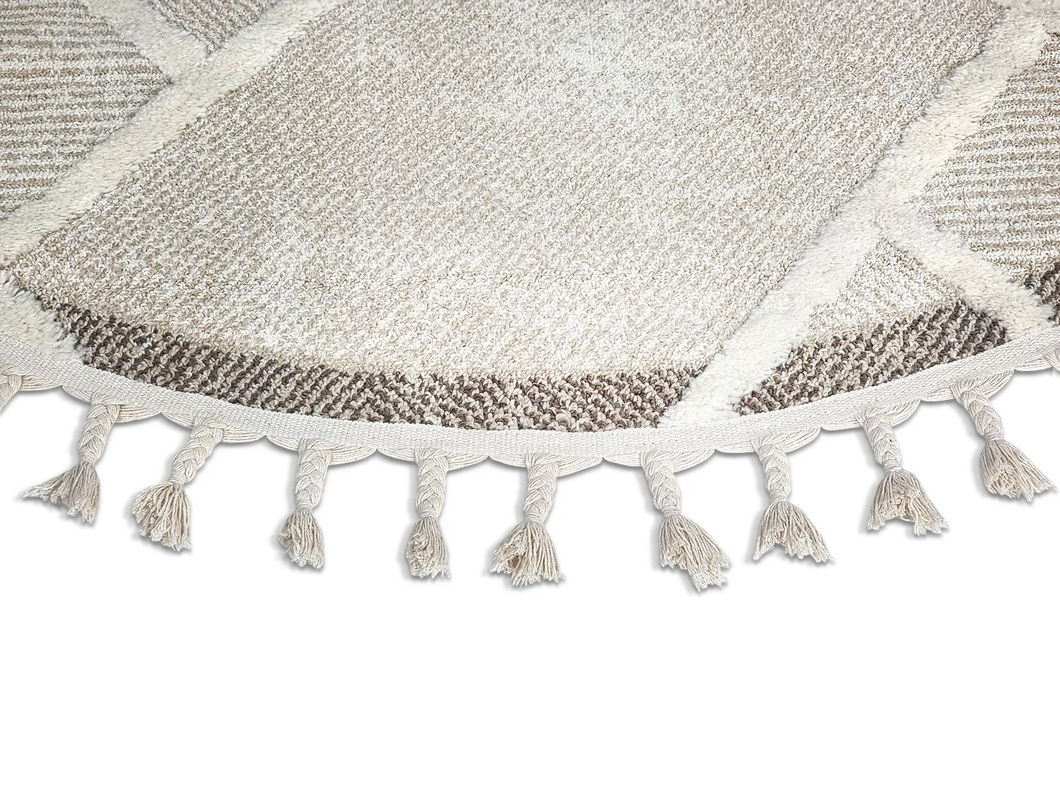 Rund matta - Boston (beige)