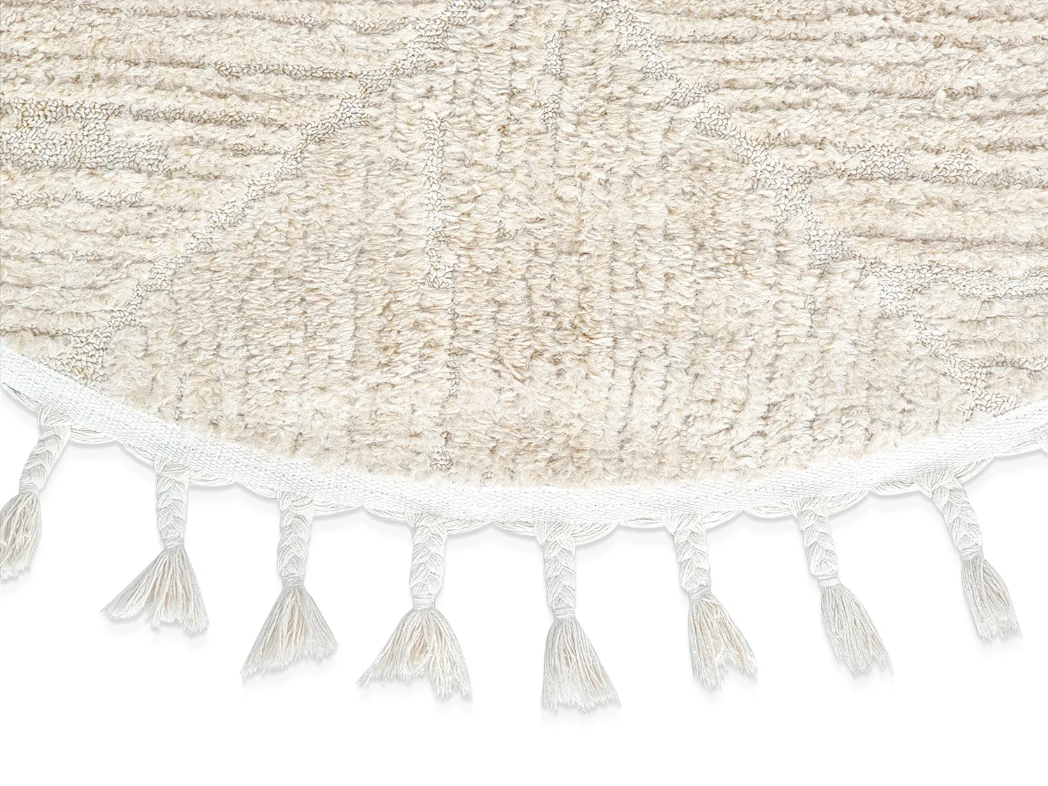 Rund matta - Dallas (beige)