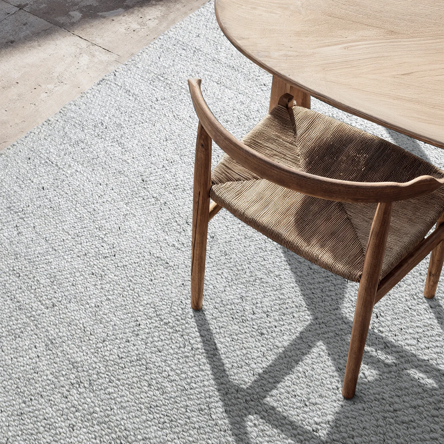 Inomhus/utomhusmatta - Arco Wool Look (grå/beige)