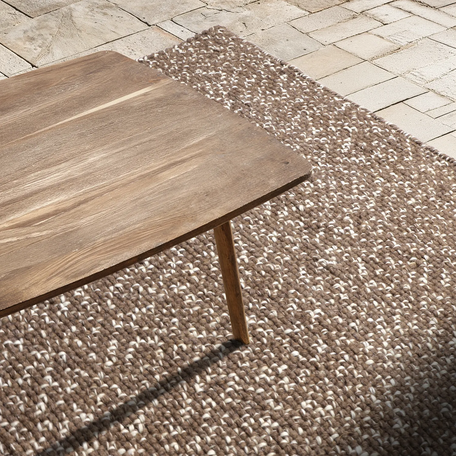 Inomhus/utomhusmatta - Orta Wool Look (brun)