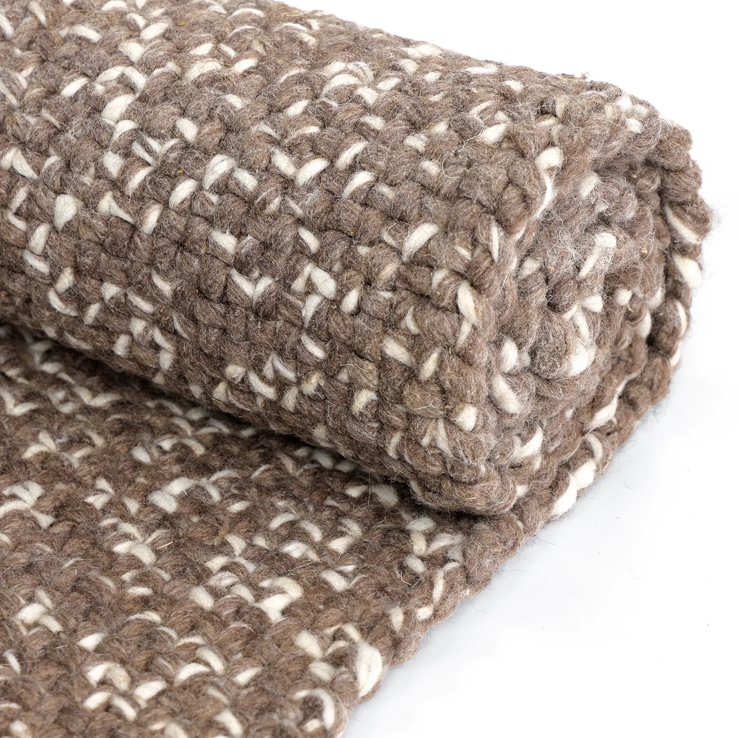 Inomhus/utomhusmatta - Orta Wool Look (brun)