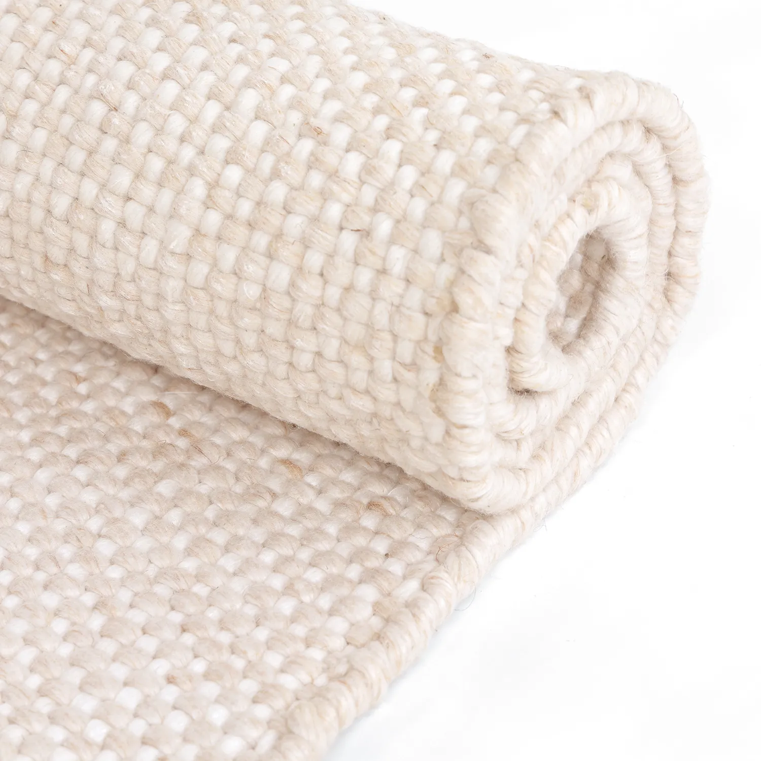 Inomhus/utomhusmatta - Orta Wool Look (creme)