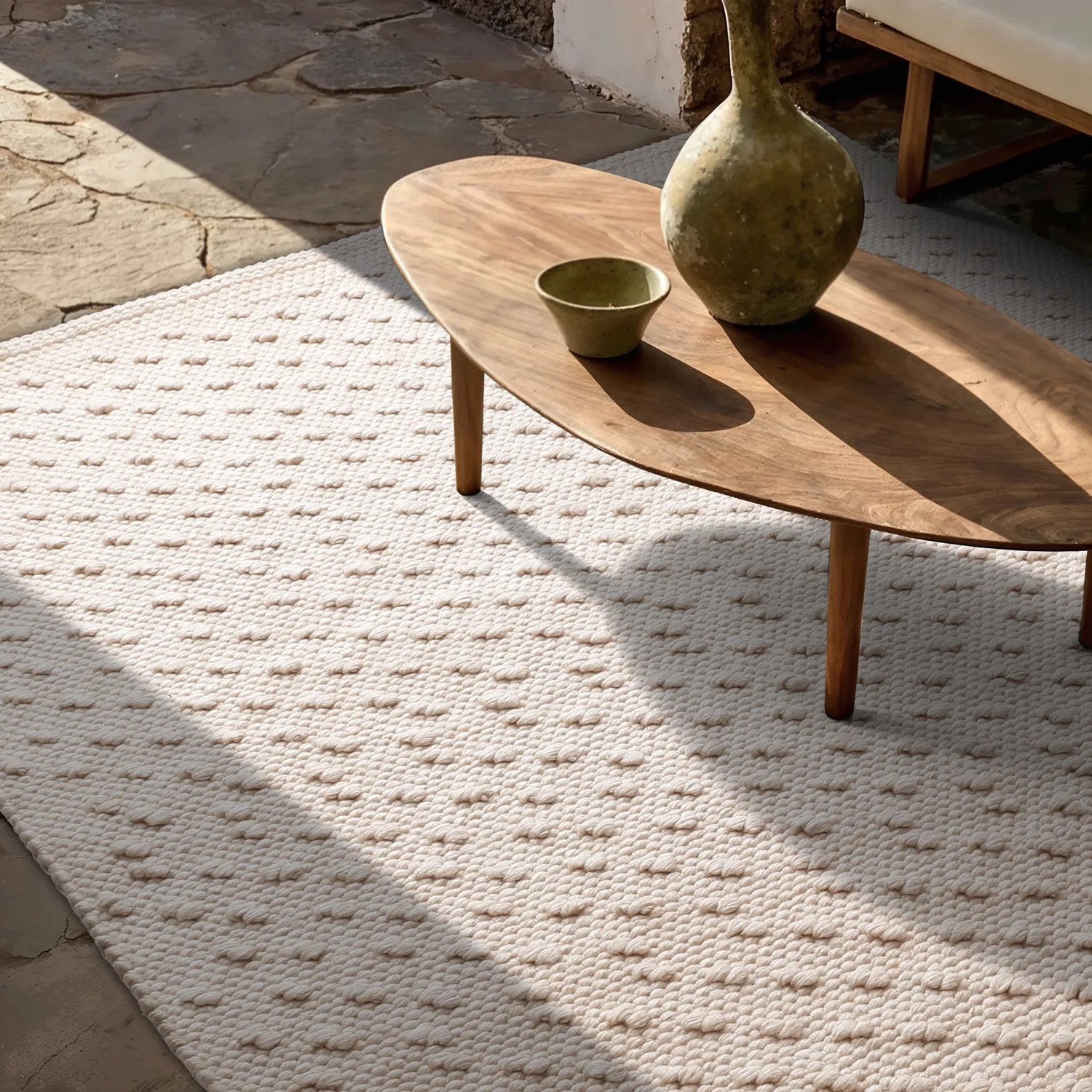 Inomhus/utomhusmatta - Todi Wool Look (creme)
