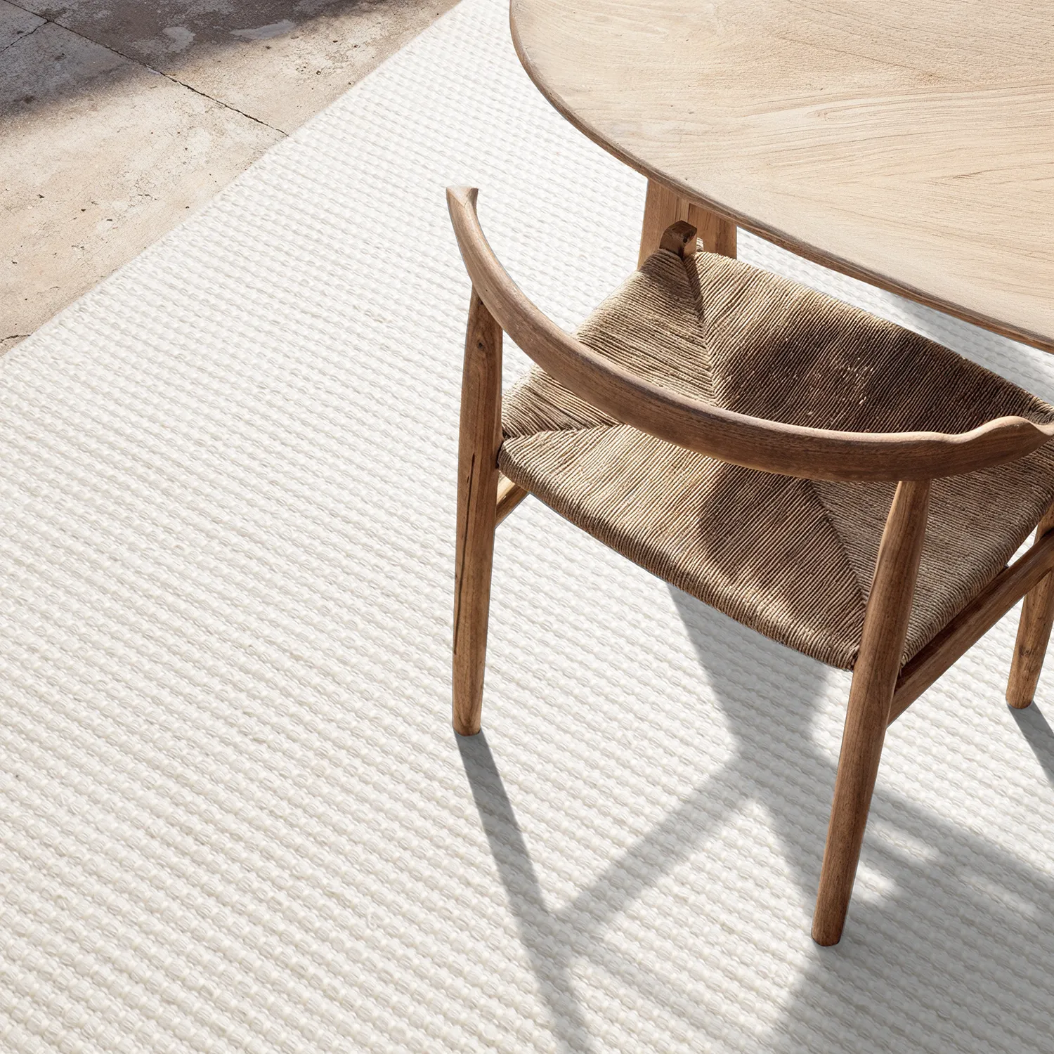 Inomhus/utomhusmatta - Coastal Wool Look (creme)