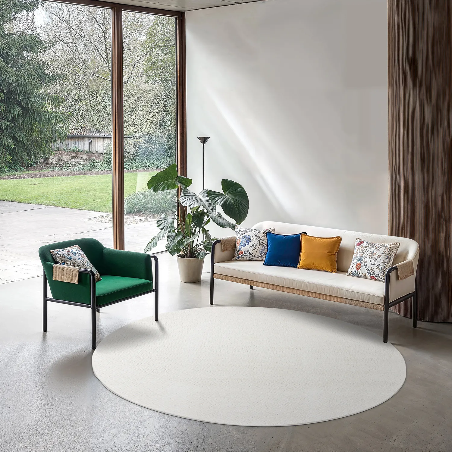 Rund matta - Indoor/Outdoor Baldwin (cream)