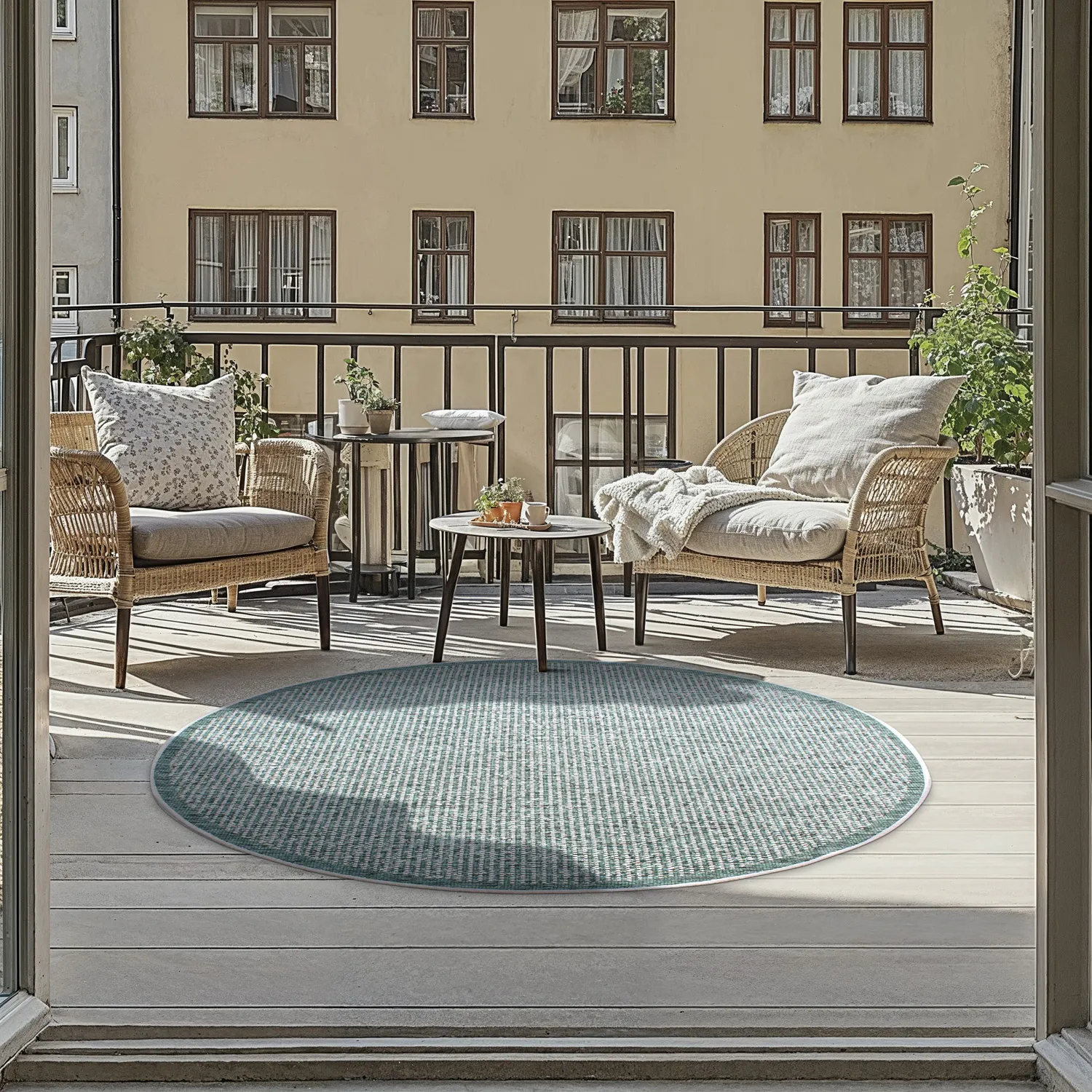 Rund matta - Tromsø (grön)