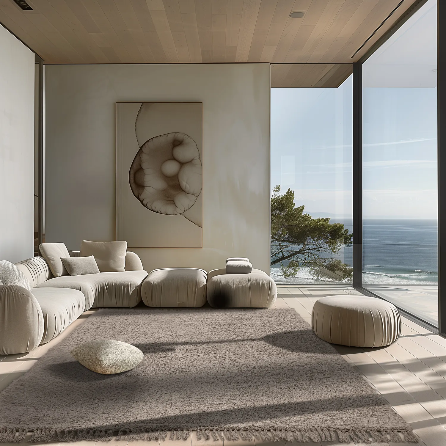 Ryamattor - Alba Natural Cotton Shaggy (taupe)