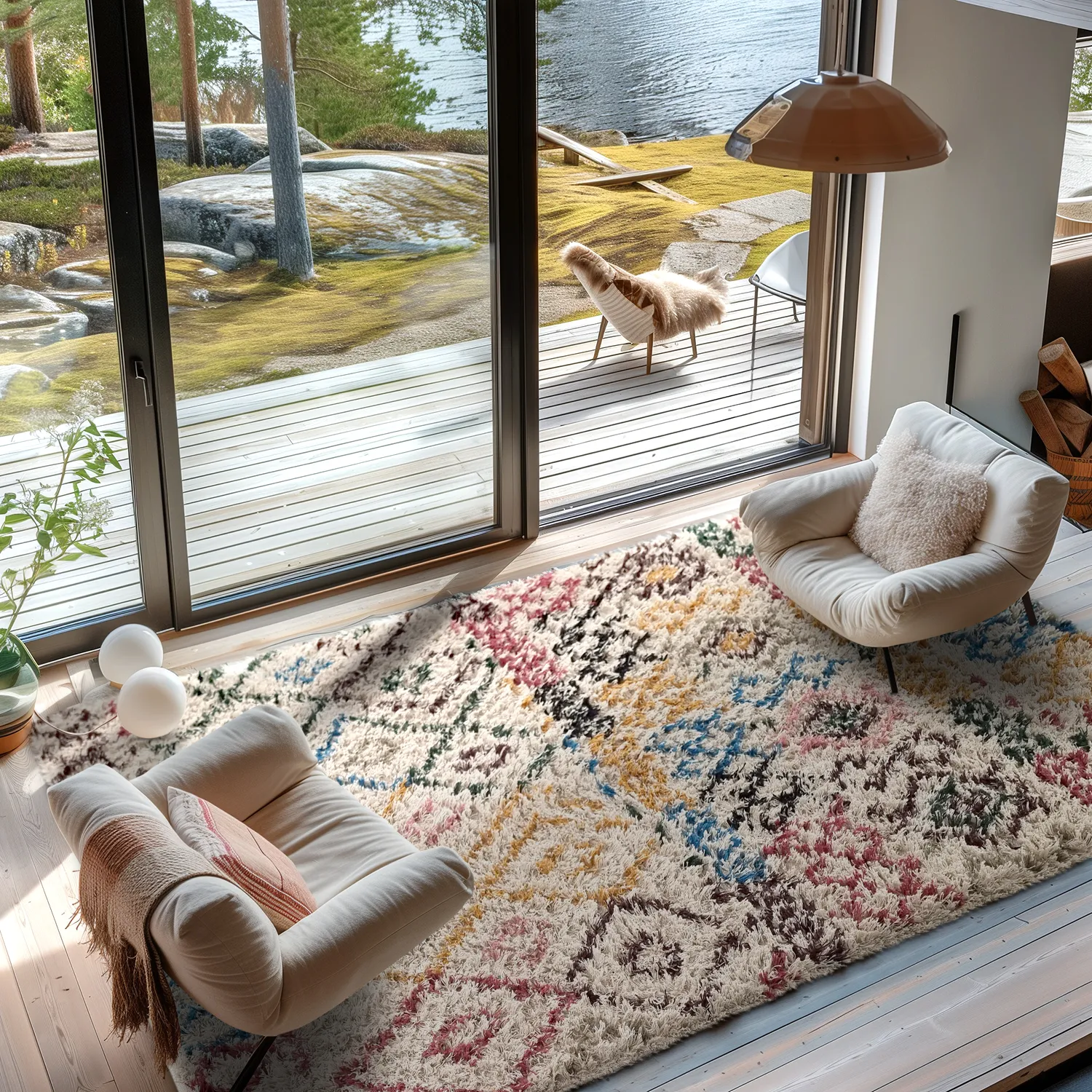 Ryamattor - Maloney Natural Cotton Shaggy (multi)