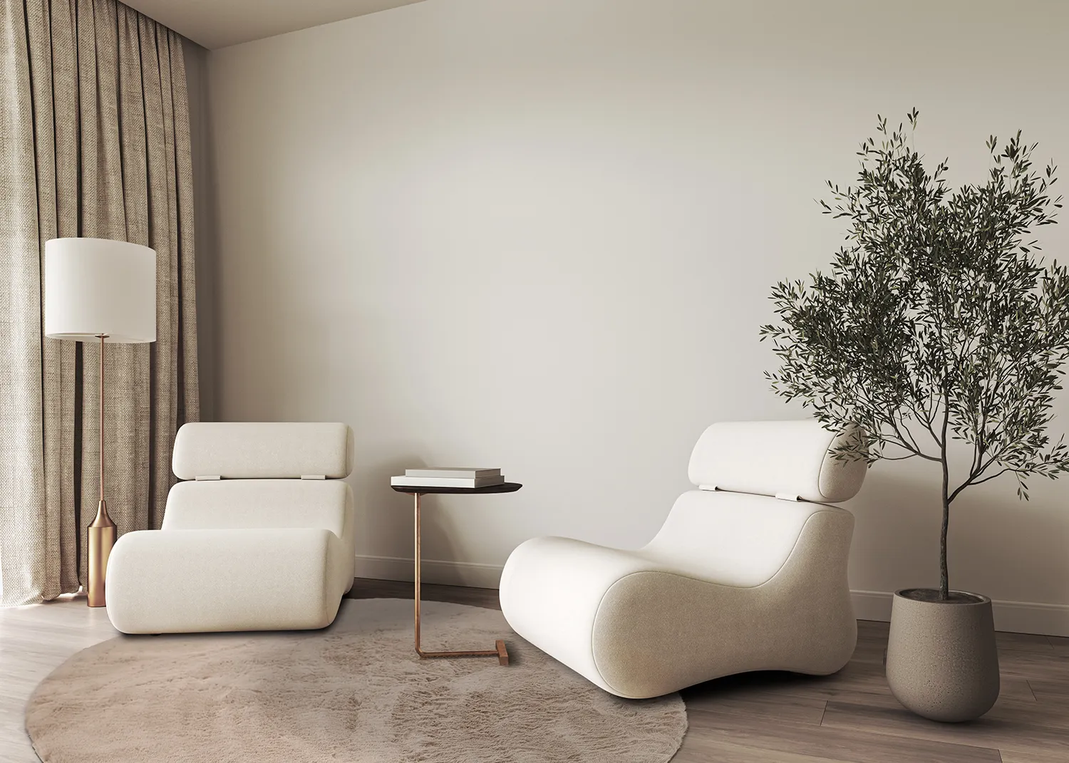 Runda mattor - Cloud Super Soft (taupe)
