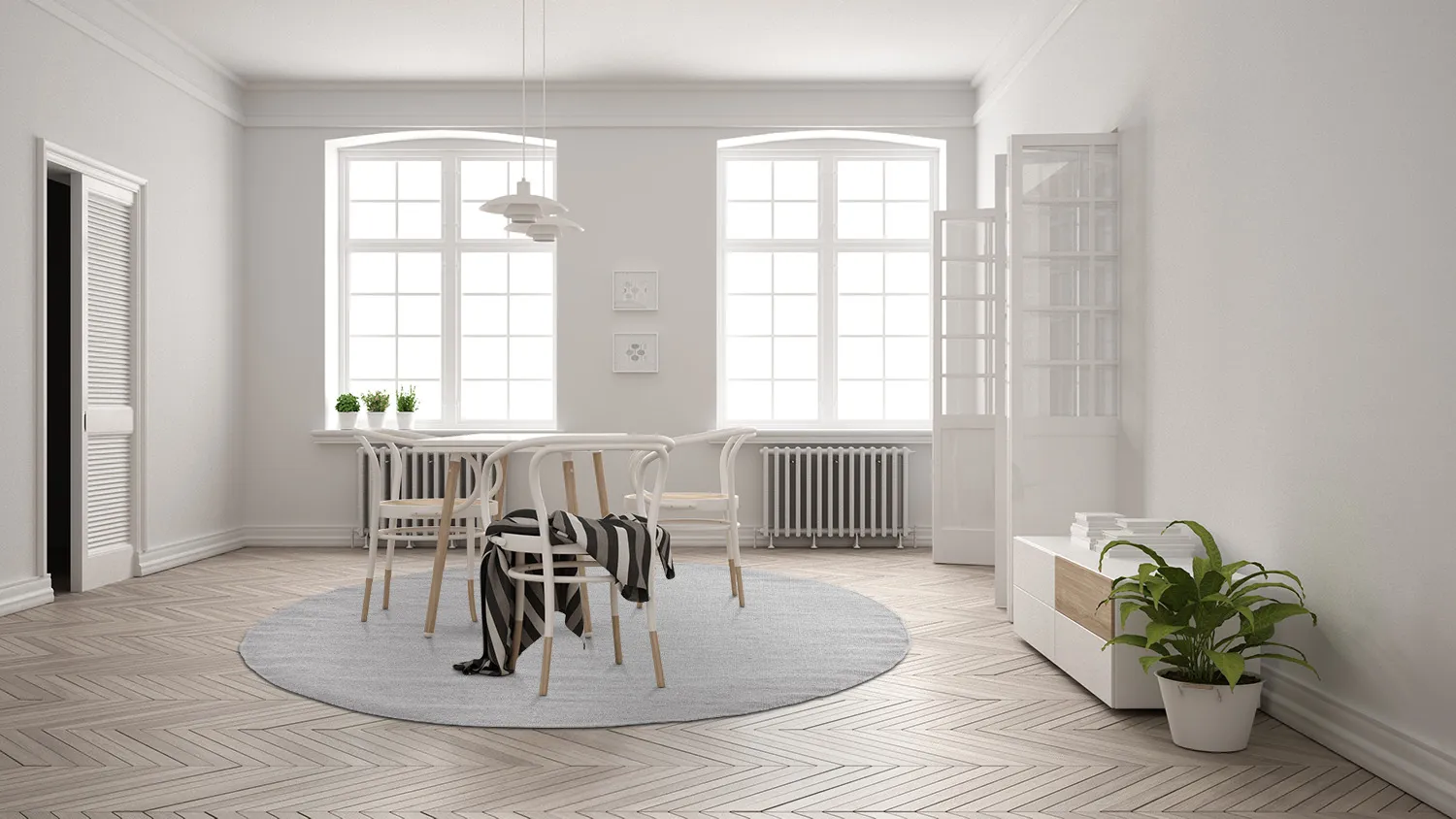 Rund matta - Hamilton (Grey)