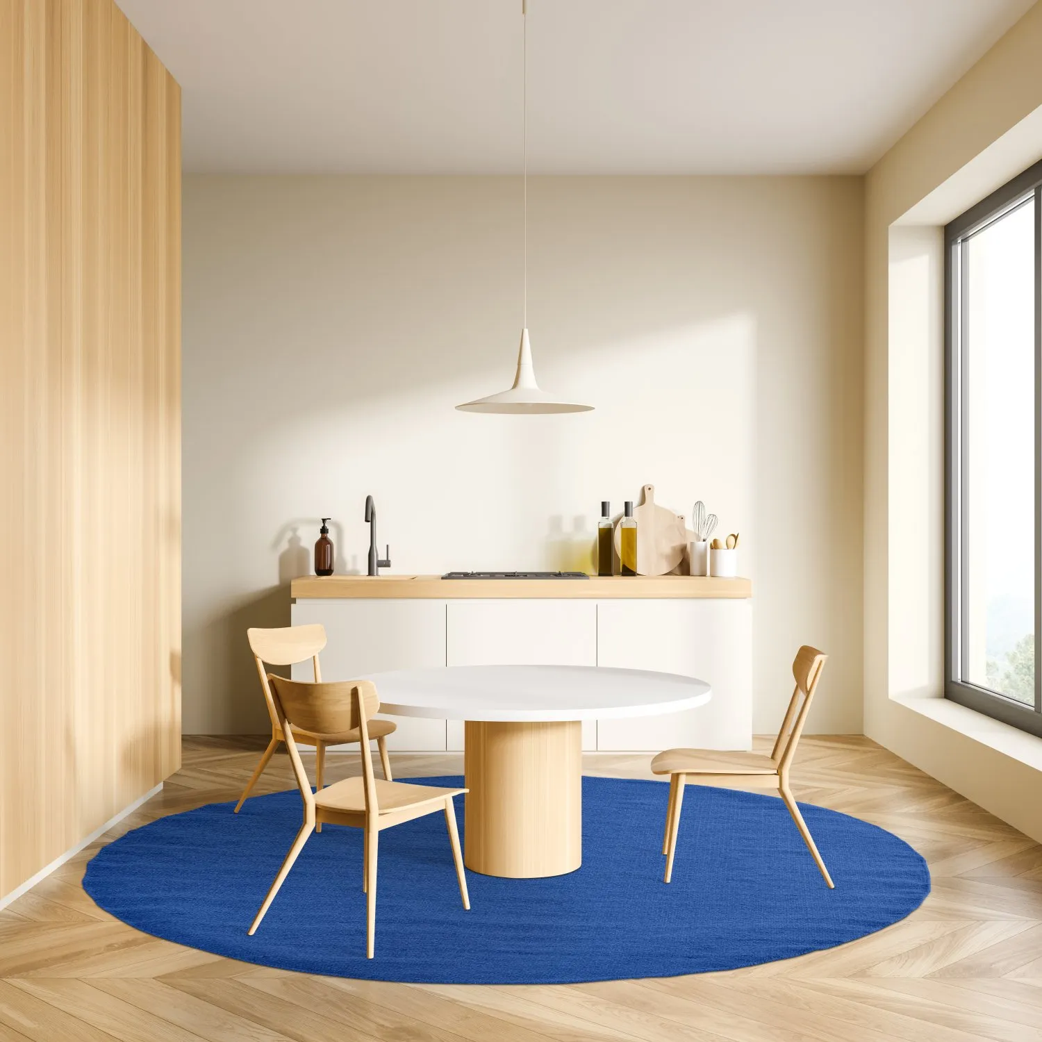 Rund matta - Hamilton (Classic Blue)
