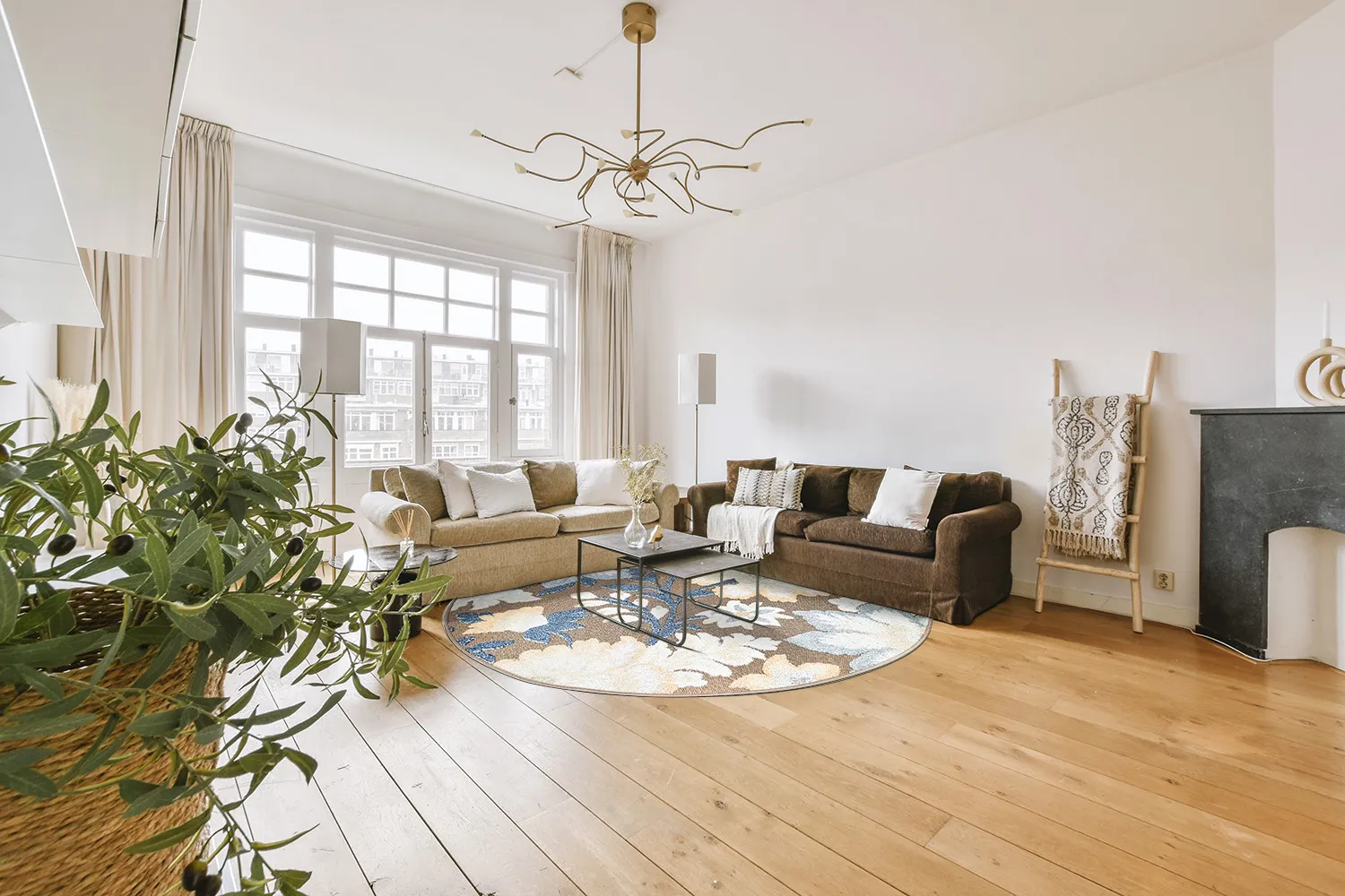 Rund matta - Indoor/Outdoor Lucca (multi)