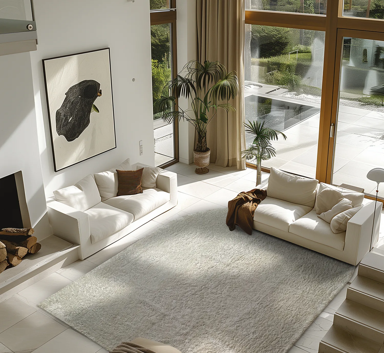 Ryamattor - Sion Natural Cotton Shaggy (offwhite)