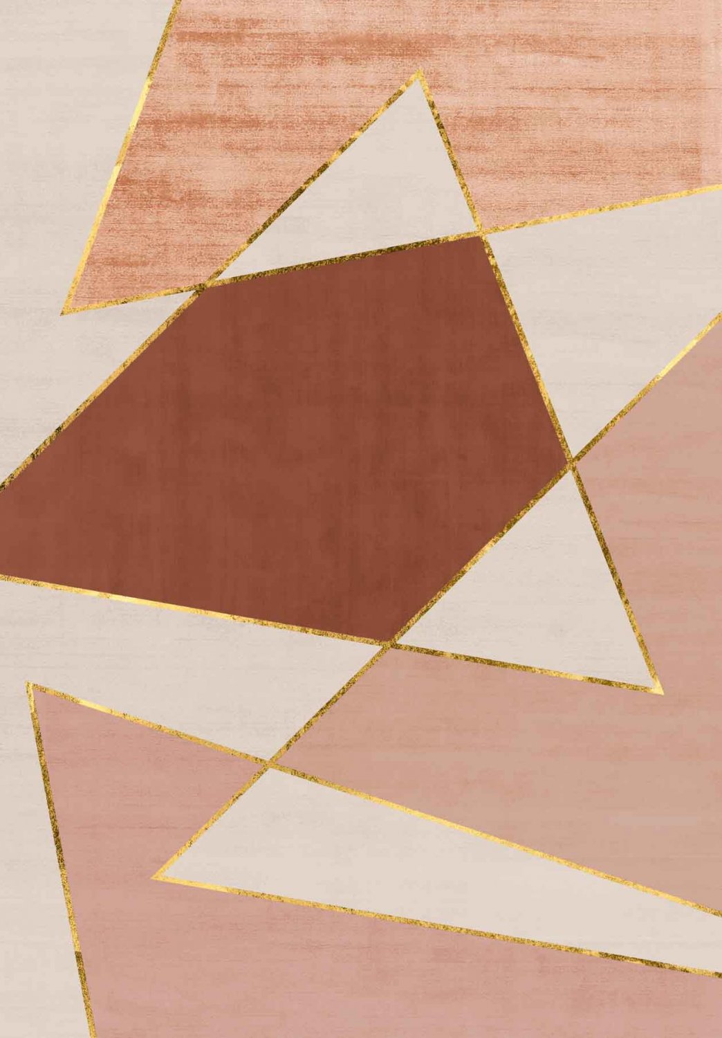 Wiltonmatta - Jade (beige/rosa) (Storlek: 200 x 280 cm)