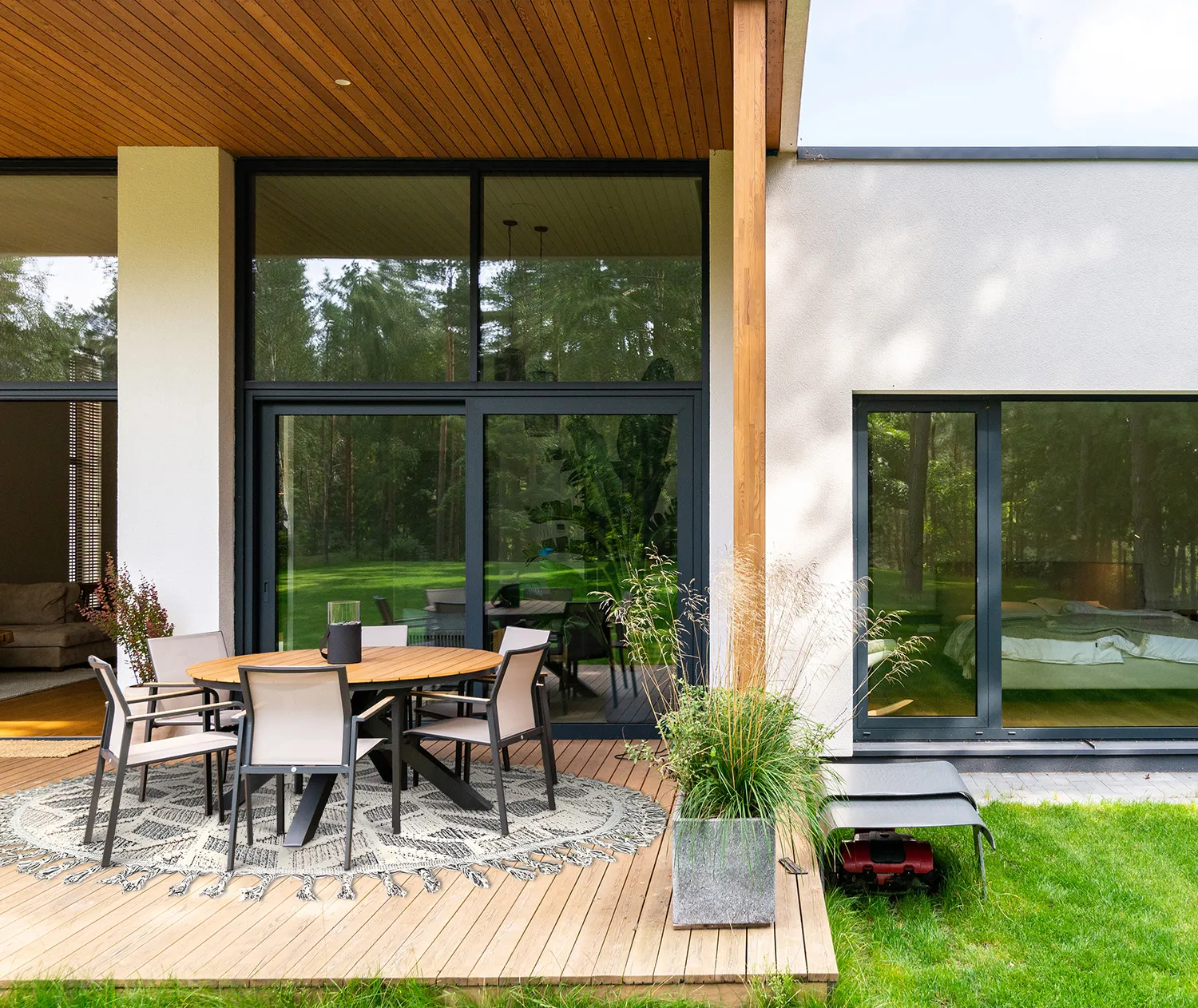 Rund matta - Indoor/Outdoor Jena (multi)