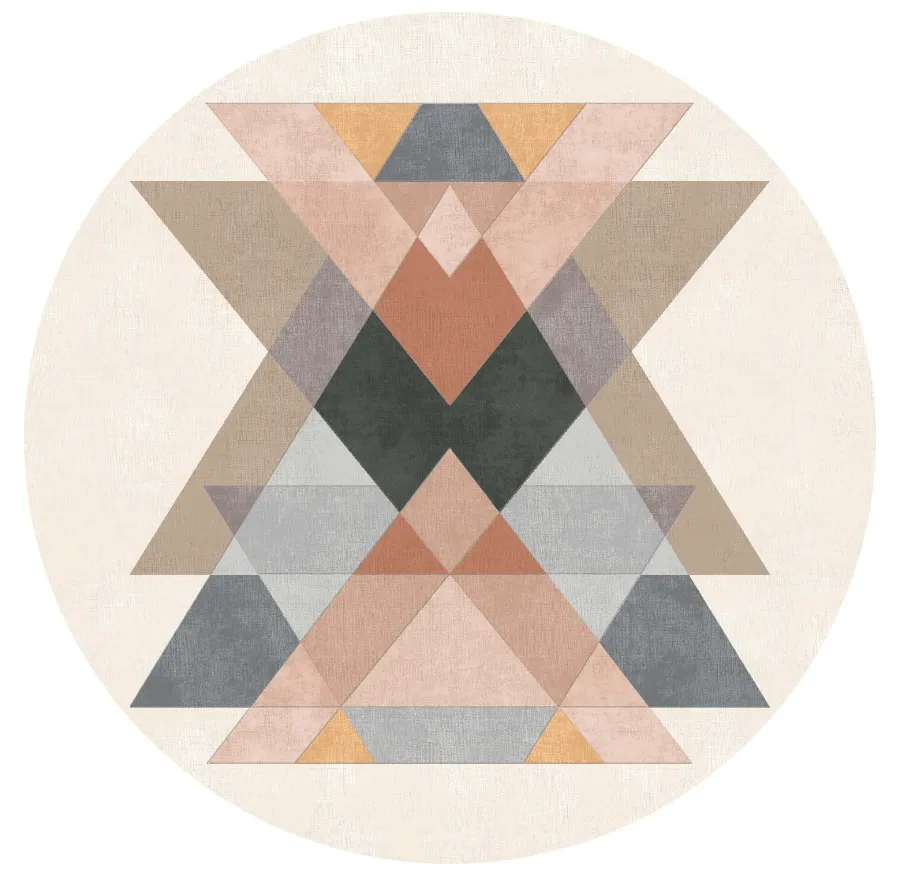 Rund matta - Jeral (beige/multi)