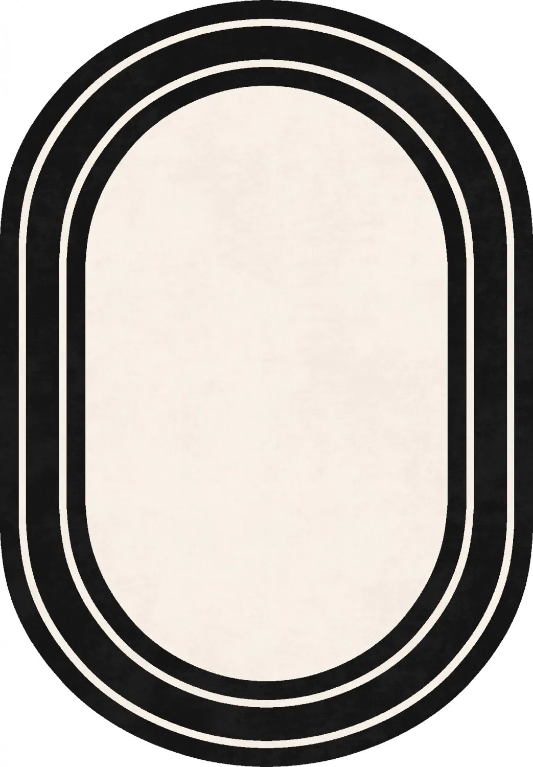 Oval matta - Josie (svart)