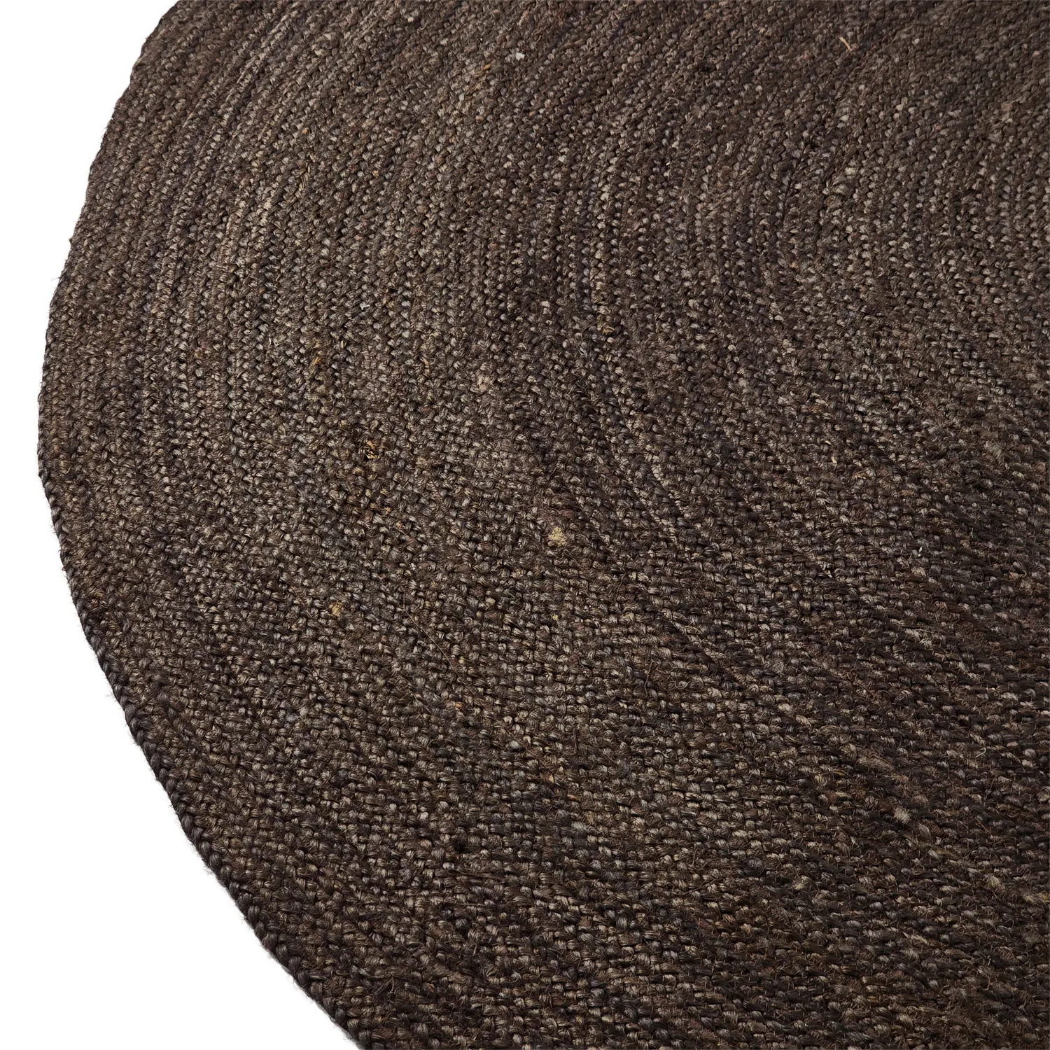 Rund jutematta - Amasia (mörk taupe)