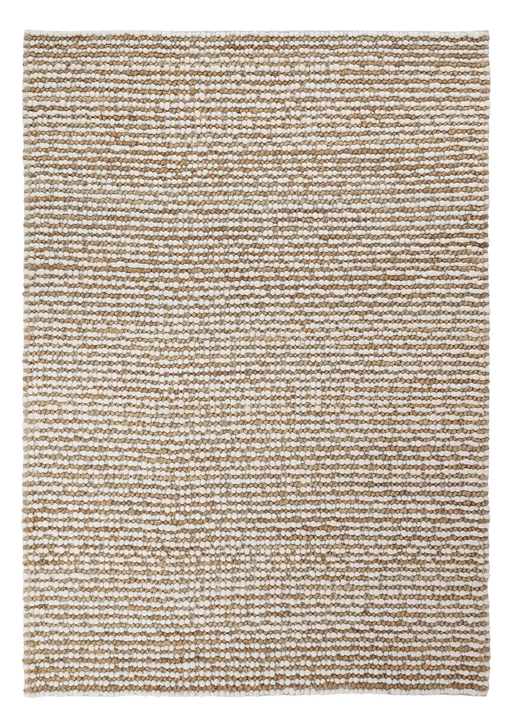 Jutematta - Bally Jute/wool Bubble (natur/vit)
