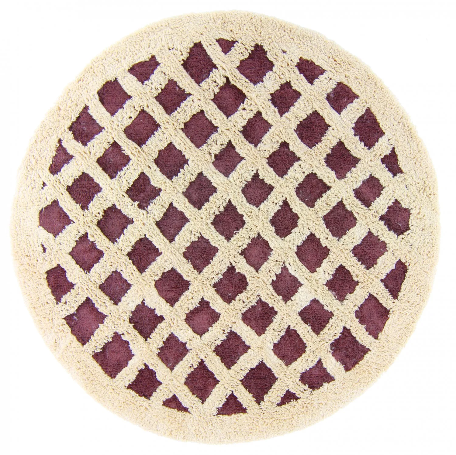 Rund matta - Kara (brun/offwhite)