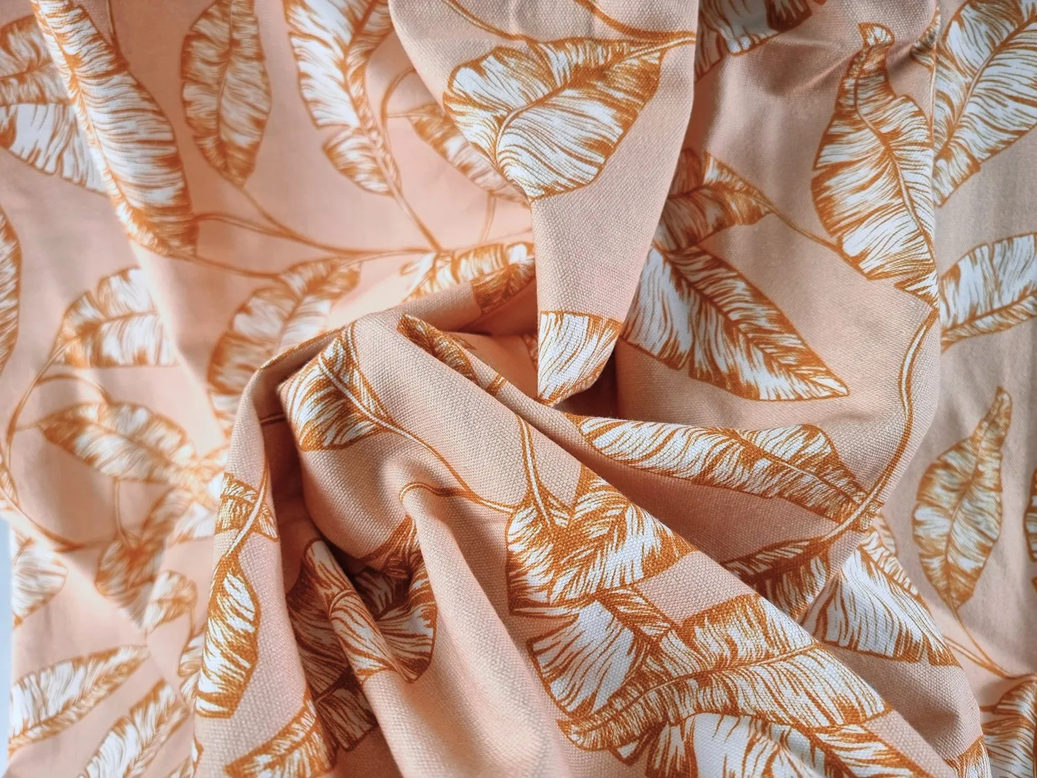 Kökshandduk 2-pack - Leaves (orange)
